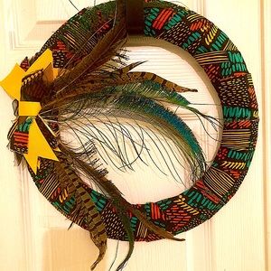 African print inspired wreath